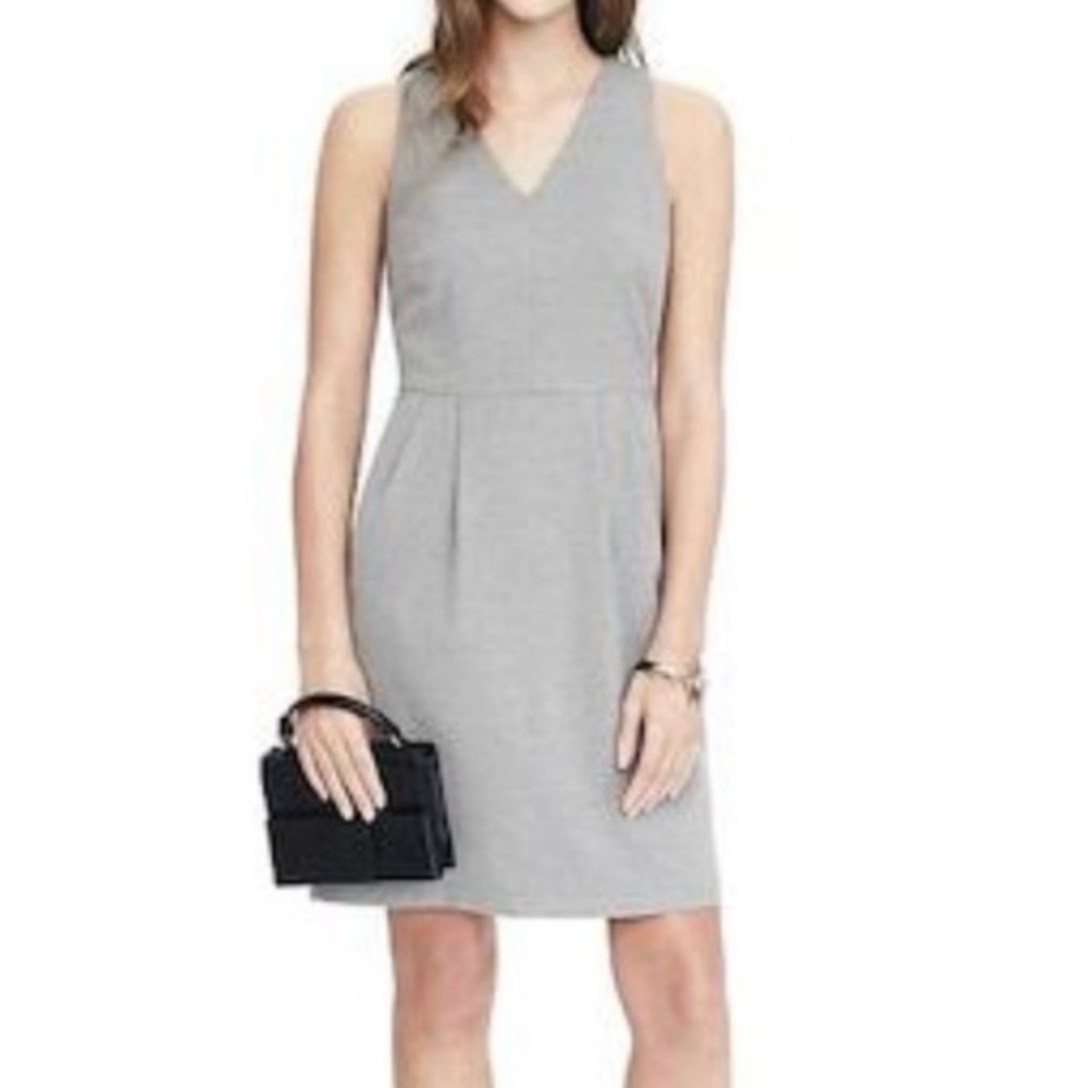 EUC Banana Republic Gray/Sparkle Sheath Dress Size 6P